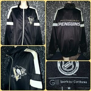 💀 PITTSBURGH PENGUINS HOCKEY NHL CARL BANKS COAT